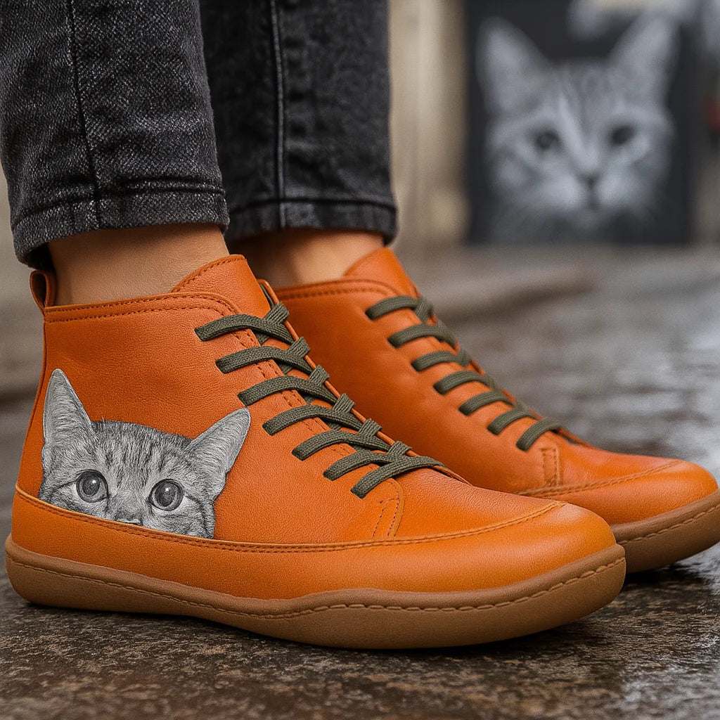 KittyKicks™ | Bottines Orthopédiques en Cuir